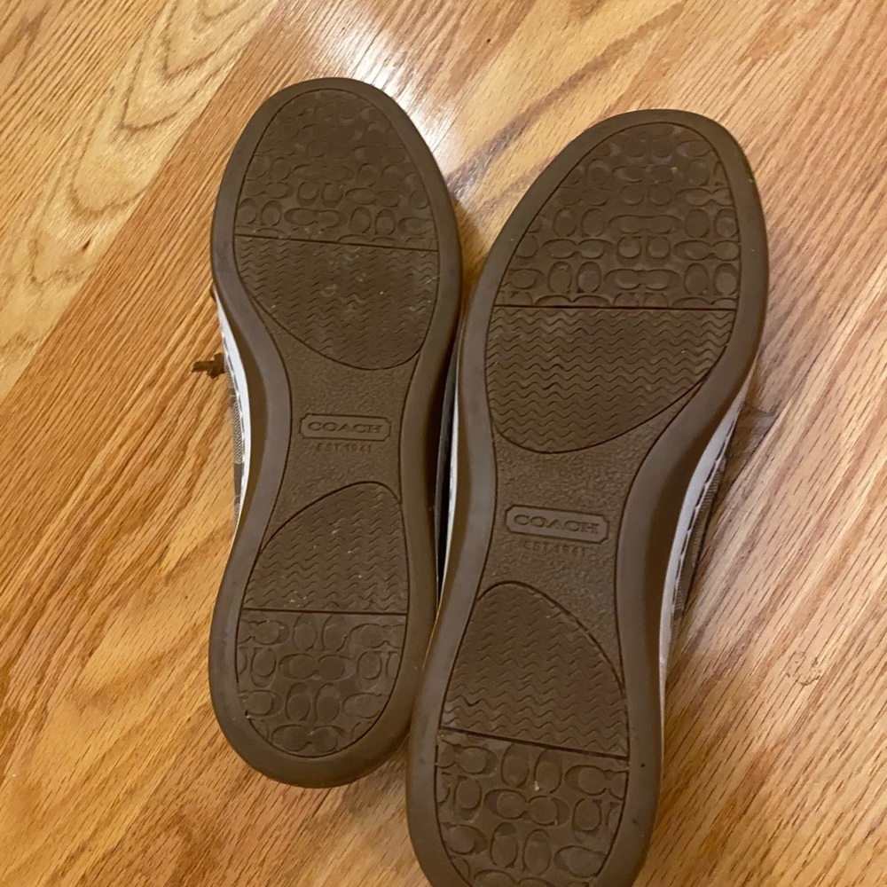 Coach Women's Tan and Brown Loafers - Picture 4 of 4